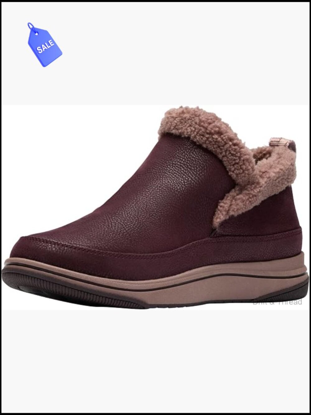 Women's Cozy Faux Fur Lined Ankle Booties, Slip-On Cloudsteppers
